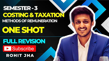 Methods of Remuneration | Class 12 Costing & Taxation | Semester 3 WBCHSE | One Shot | Chapter - 2