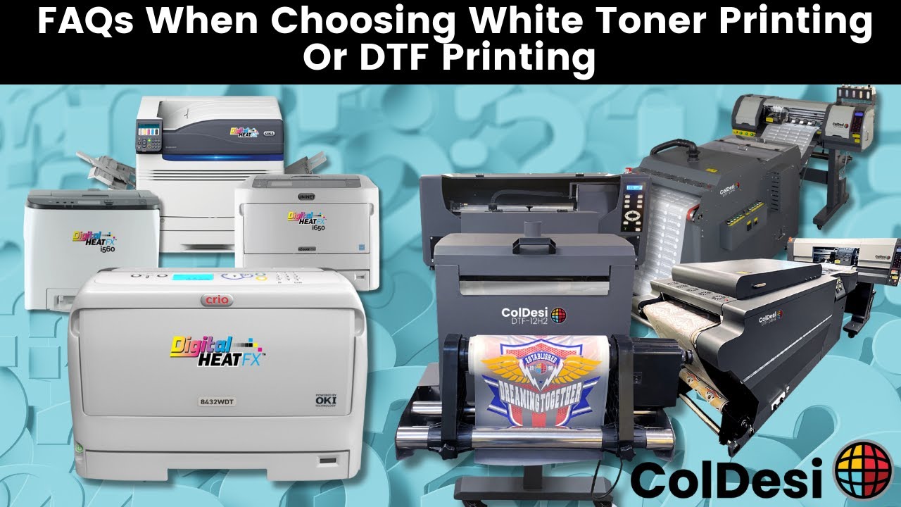 FAQs When Choosing White Toner Printing Or DTF Printing - YouTube