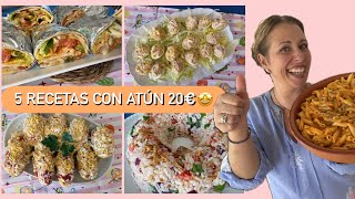 5 RECETAS con ATÚN por 20€. Comidas frescas y rápidas☀️ OS ENSEÑO EL TICKET Y LA COMPRA 🛒👍🏼