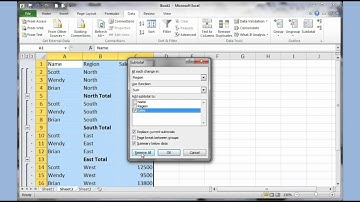 Microsoft Excel 2007 2010 pt 5 (Sort/Filter, Subtotal, Pivot Table)
