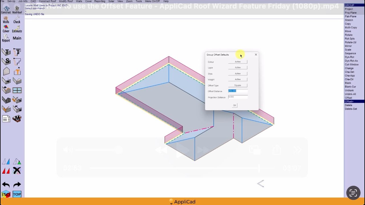 How to use the Offset Feature – AppliCad Roof Wizard Feature Friday