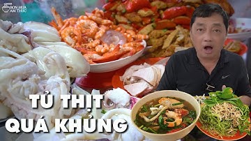 Chị chủ vui tính ở quán bún mắm miền Tây với tủ thịt cực khủng hấp dẫn thực khách từ đầu đến cuối.