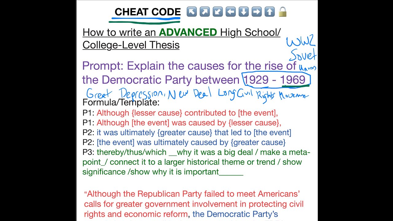 Cheat Code Unlocked 🔓 ADVANCED Thesis, Democratic Party Rise to Power & GOP Failures