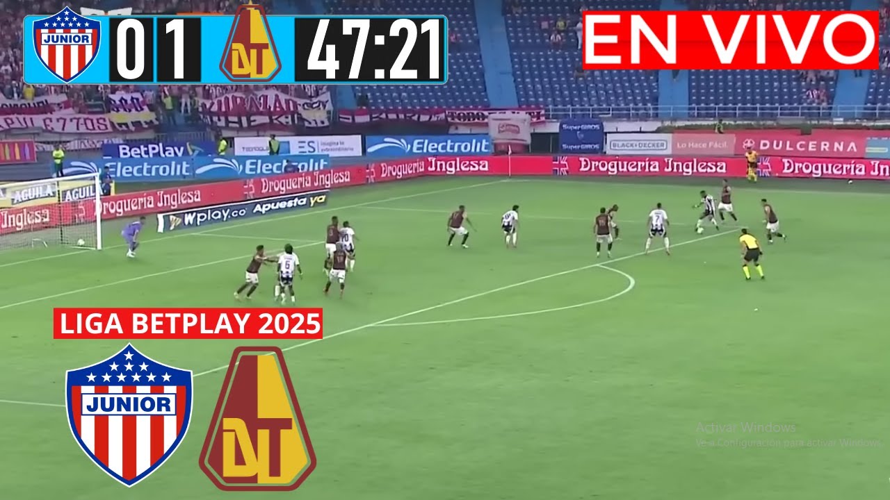 JUNIOR VS TOLIMA En Vivo Hoy 🔴 Liga Betplay 2025 Fecha 14 Partido en ...