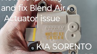 Kia Sorento Aircon (AC) not working on One Side | Actuator Issue | How to fix Cooling on Kia Sorento