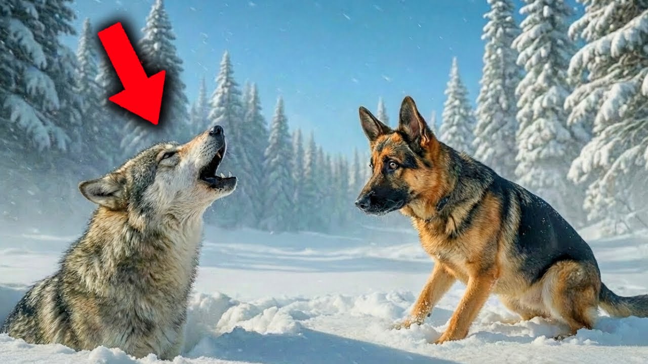 Un Pastore Tedesco Trova Una Lupa Incinta In Una Trappola… Ciò Che Fa Dopo Sciocca Tutti