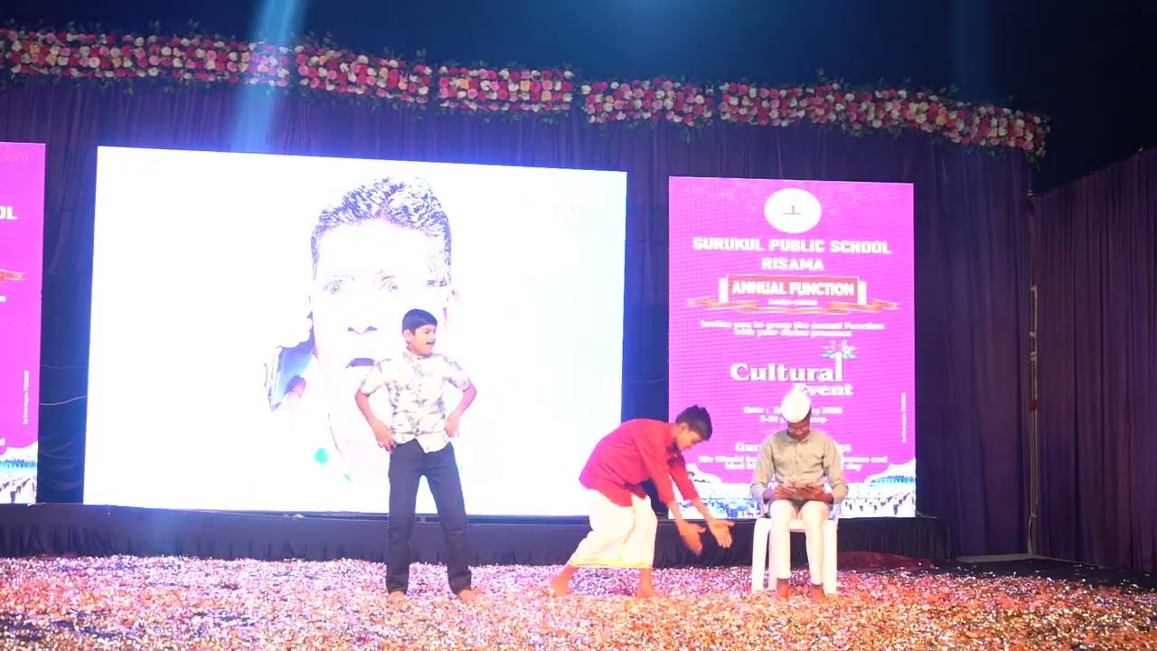 Gurukul Public School Amgaon Annual function 2025-26 Jethalal And Bapuji Funny Act...