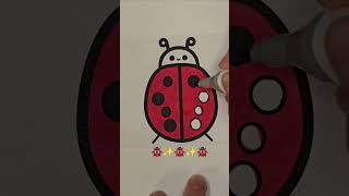 🐞✨️🐞Sparkly Ladybug 🐞✨️🐞 #coloring #glittercrafts #artandcraft #glitterart #glitter