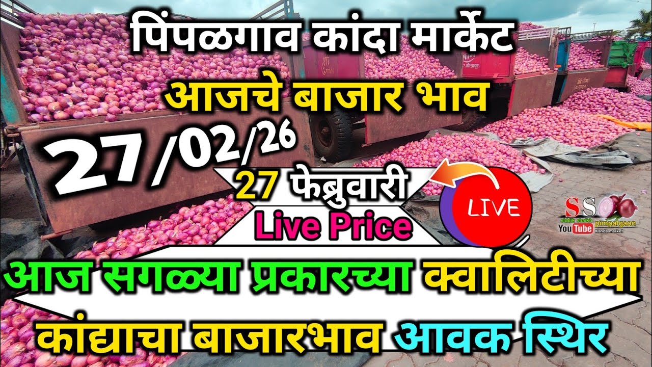 Pimpalgaon Onion Market Price Today:Latest Rates And Insights 27 February 2025