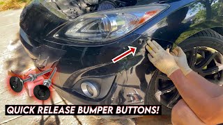diy bumper quick release buttons!(mazdaspeed3) Best Way To Create A Quick Release Bumper Mazdaspeed 3 Quik Latch