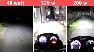 40Watt Vs 120W Vs 200W Led Headlight