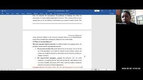 Consumer Behavior part 1