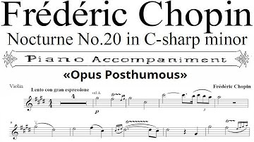 Chopin Nocturne 20 in C♯ mineur viool, Opus Póstumo pianobegeleiding (door Nathan Milstein)
