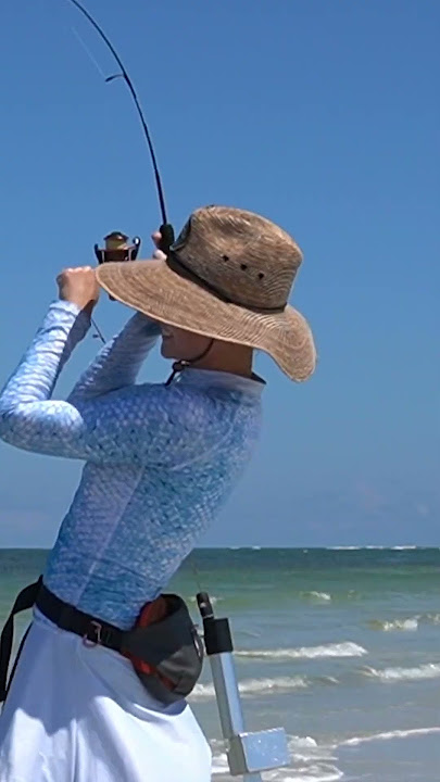 I Left her alone with my rods! #fishing #girl #beach