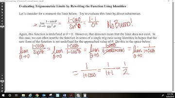 PHS AP Calculus AB Limits of Trig Functions Part I