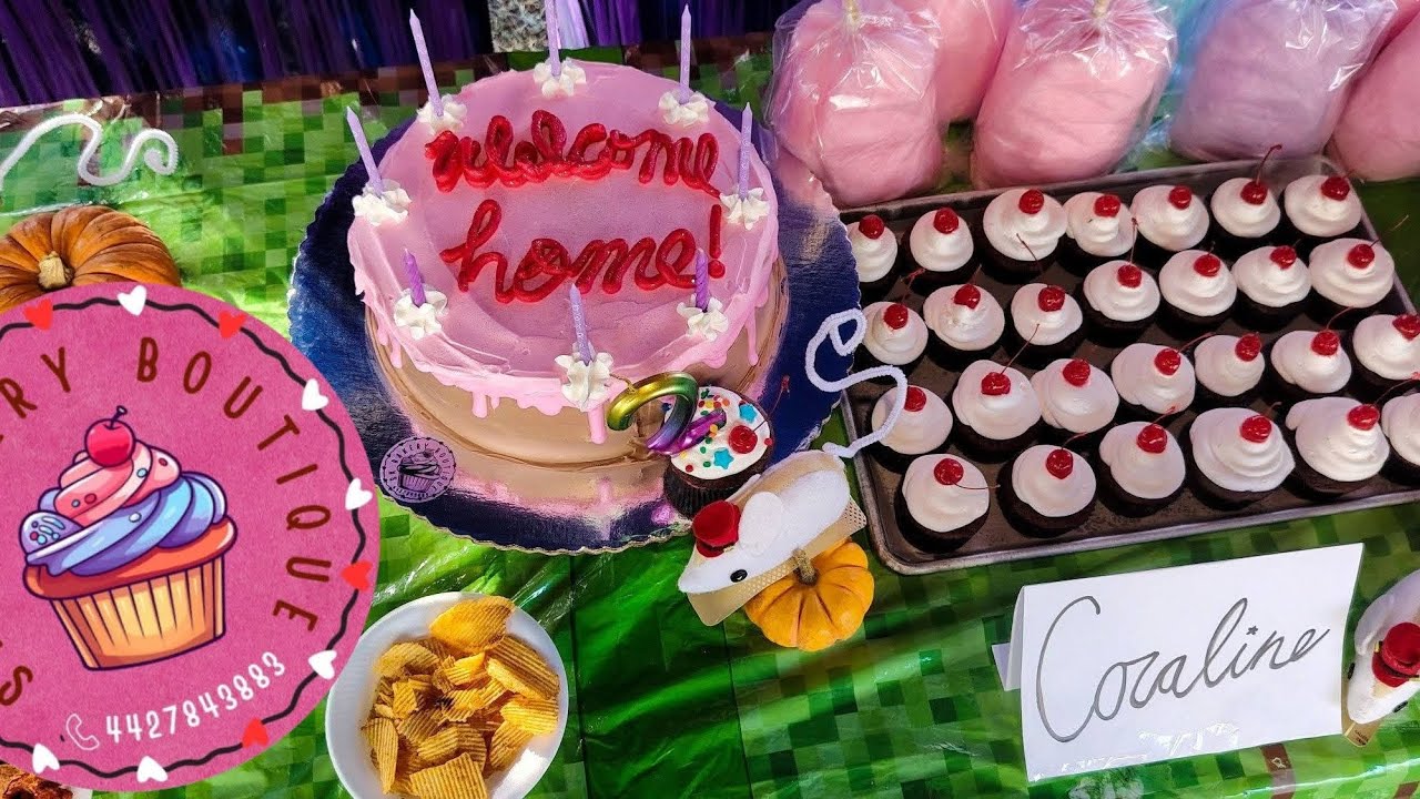 Pastel de Coraline y la puerta secreta 🚪 🐈‍⬛ 🗝️ 🔘 🌠 paso a paso 