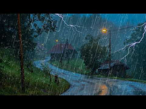 Sonido de Lluvia y Truenos Relajante para Dormir - Lluvia Relajante en un Camino Brumoso, ASMR