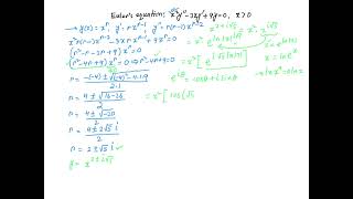 Euler’s equation complex roots example 1