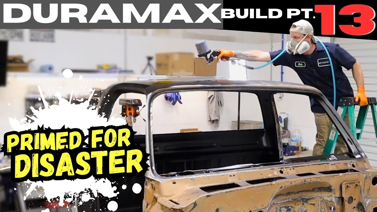 Duramax Build Part 13 Spraying Epoxy Primer! YouTube