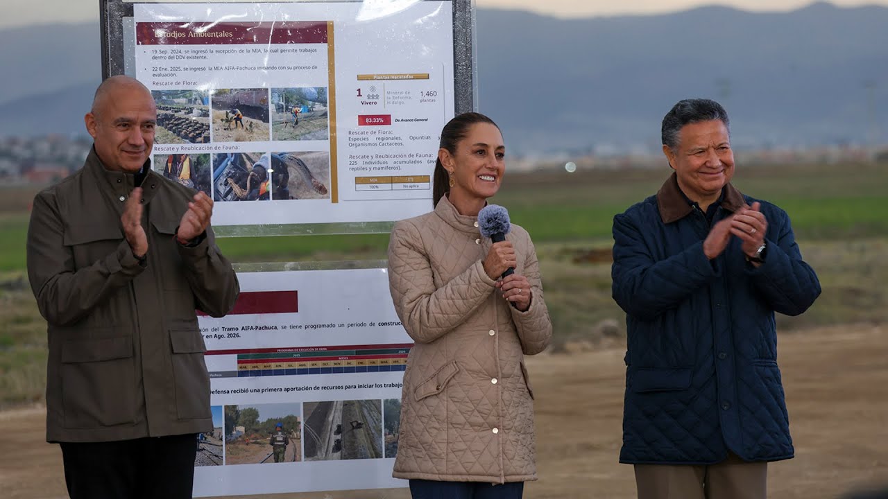 Arranque de obras tren México-Pachuca. Zempoala, Hidalgo