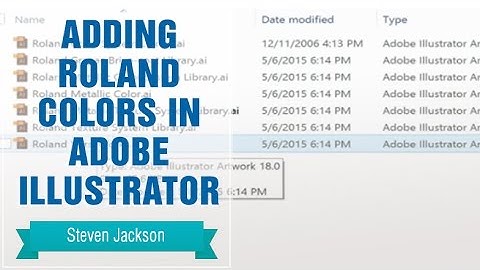 Adding Roland Colors in Adobe Illustrator