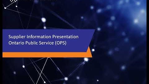 Flextrack - OPS Supplier Information Presentation