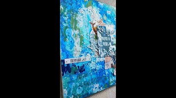 МК по созданию панно в технике микс медиа | Мастер-класс Mixed Media панно