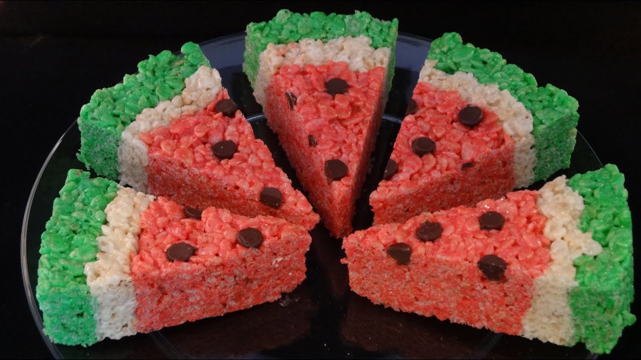Watermelon Rice Krispies Treats - with yoyomax12 - YouTube