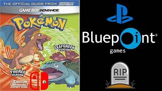 Comentario sobre Pokemon rojo fuego / verde hoja en Nintendo Switch y el cierre de Bluepoint Studios