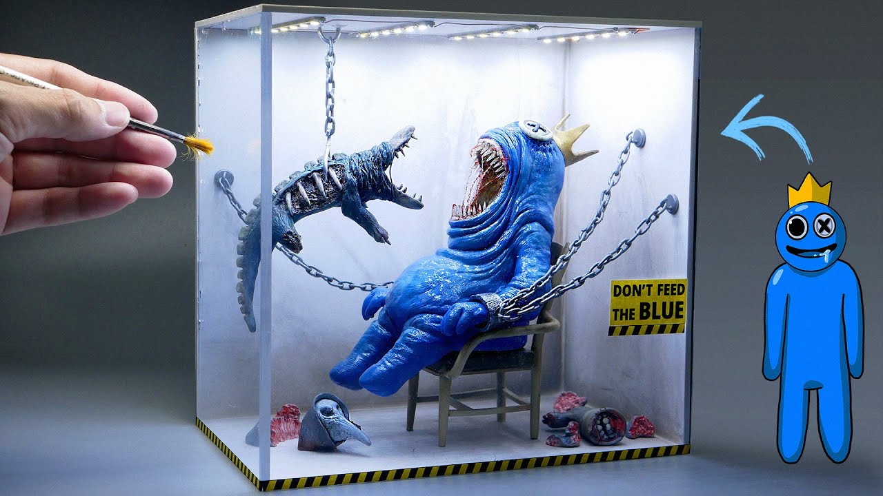 Diorama of realistic Rainbow Friends In the Laboratory With SCP
