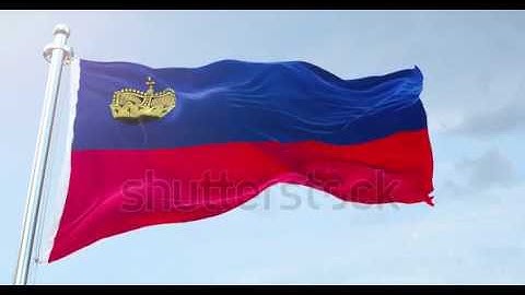 Liechtenstein Flag Waving loop 4K