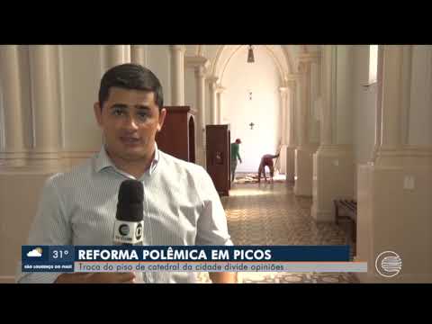 Troca de piso da Catedral de Picos gera polêmica e fiéis questionam falta de restauração