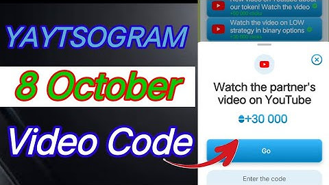 YAYTSOGRAM Youtube Code 8 October | YAYTSOGRAM youtube video Code Today #yaytsogram #yaytsogramcode