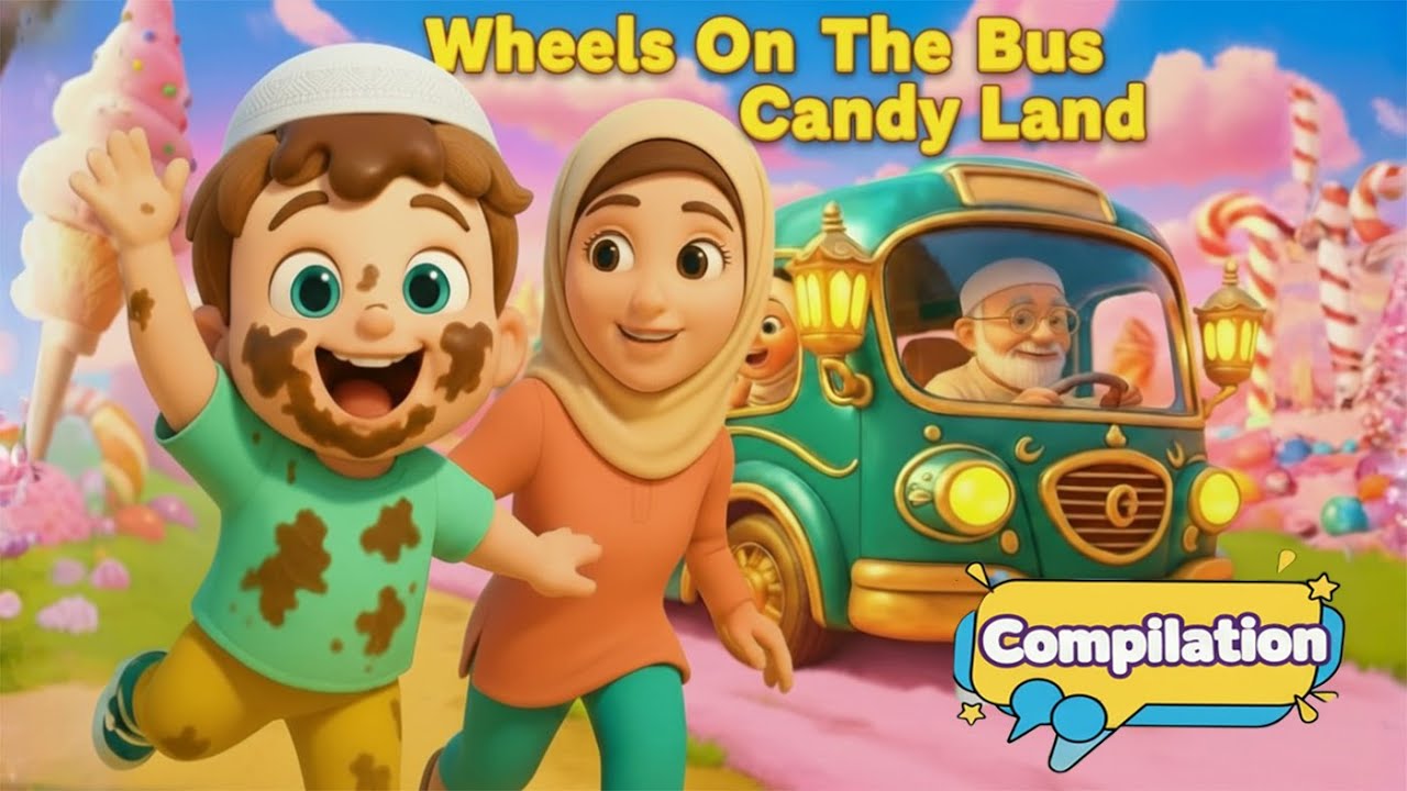 The BEST Islamic Kids Songs Compilation EVER - Magical Candy Land | Islamic Wheel On The Bus & Mores