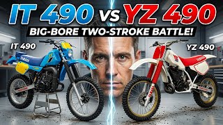 IT 490 vs YZ 490 Comparison - big bore two-stroke 500 cc classic motocross like CR Kx 