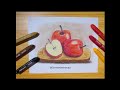 cara Menggambar buah apel how to draw aple