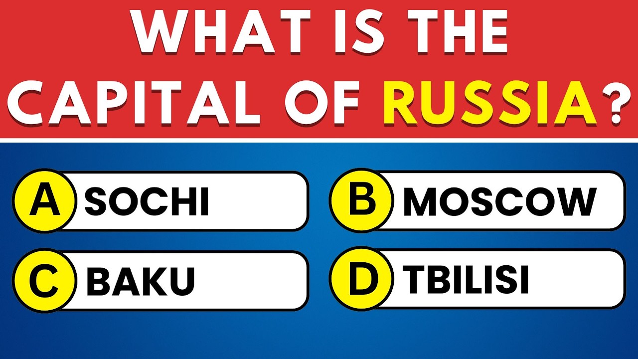 Угадайте столицу страны 🌐 Попробуйте пройти этот тест из 50 вопросов о столицах! 🎯