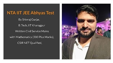 NTA Abhyas App Test 26 Part-I(Q.1 to 5) |IIT JEE 2020 | Maths| Shivraj Gurjar, IIT Kharagpur