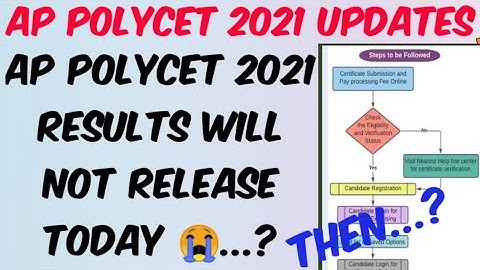 AP POLYCET 2021 Results Not Releasing Today//AP Polycet 2021 New Results Date Announced
