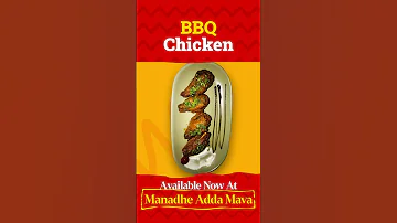 Manadhe Adda Mava - Tasty BBQ Chicken and creamy white sauce pasta with garlic bread.