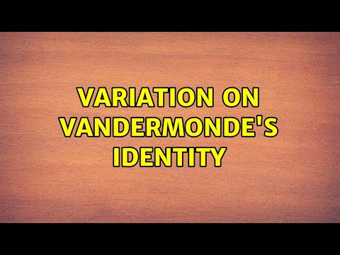 Variation on Vandermonde's