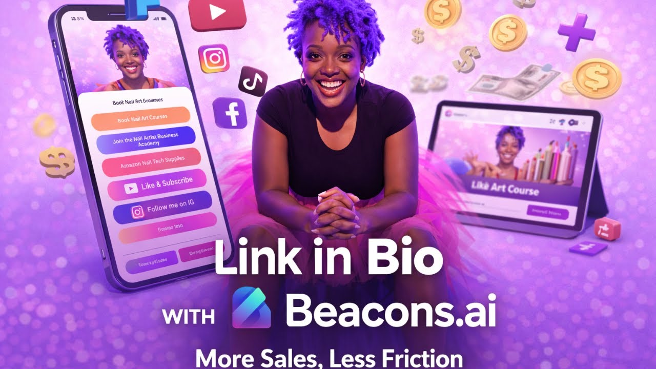 Beacons Link in Bio for Nail Techs: Canva Template + Affiliate Setup (Free!)