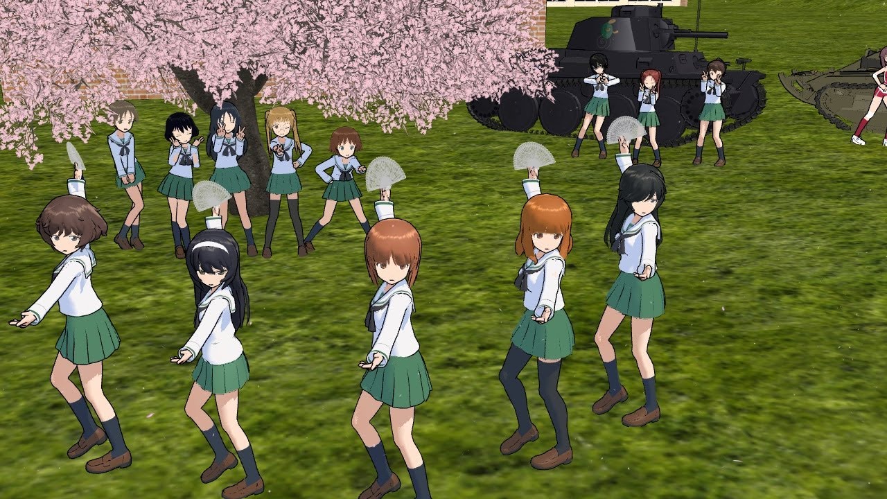 【MMDガルパン】みほ　華　優花里　沙織　麻子🌸千本桜🌸720p35fps