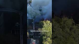 Birmingham fire: Drone shots show smoke fill Alabama sky