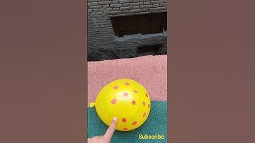 🟣🟡🔴 Experiment: will this water balloons explode if it rolls down from a high?🎈💥 #shorts #balloon