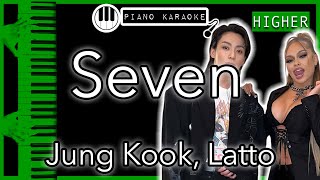 Seven (HIGHER +3) - Jung Kook, Latto - Piano Karaoke Instrumental