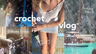 crocheting in greece, 21st birthday haul and yarn shopping 𓇼𓆉 | crochet diaries