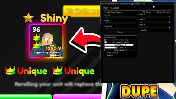 Anime Adventures Script GUI / HACK & SCRIPT | DUPE SCRIPT & DUPE UNITS INF GEMS LAG SCRIPT MACRO