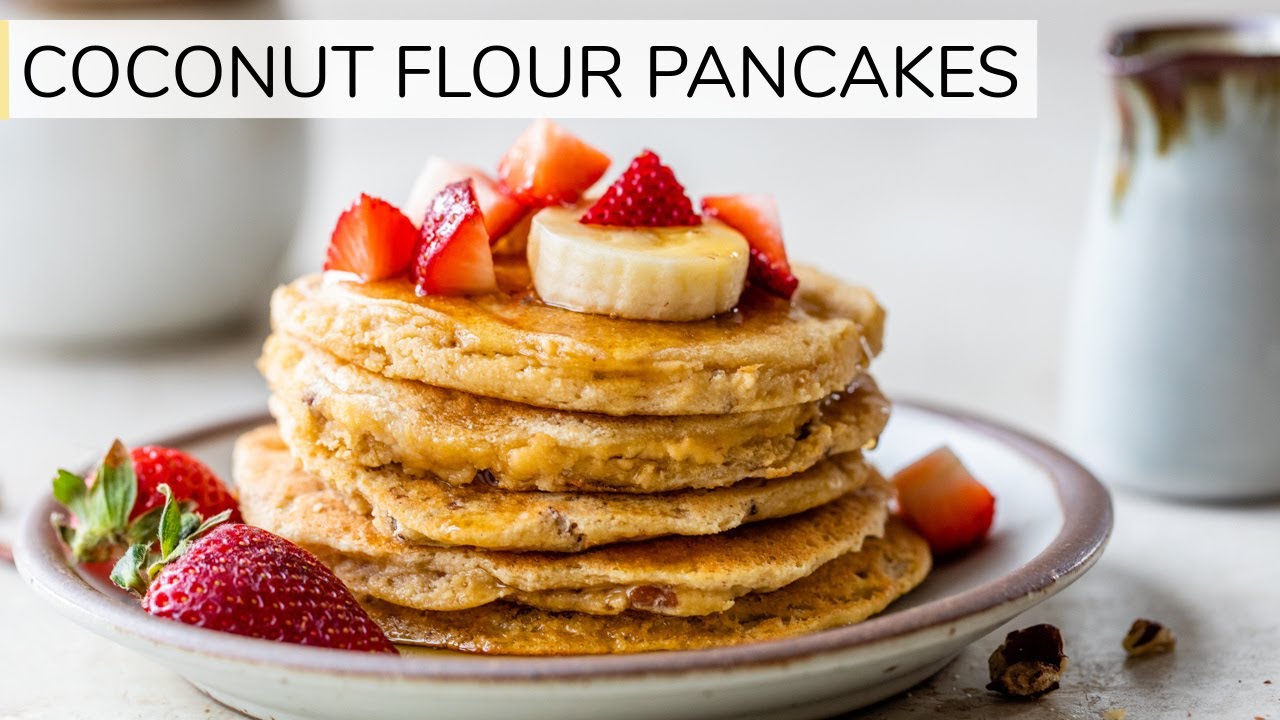 COCONUT FLOUR PANCAKES | fluffy, low-carb recipe | Clean & Delicious