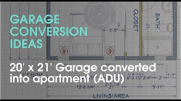 Garage Conversion Ideas - 420 Sq. Ft. Garage Conversion Design & Floor Plan Layout